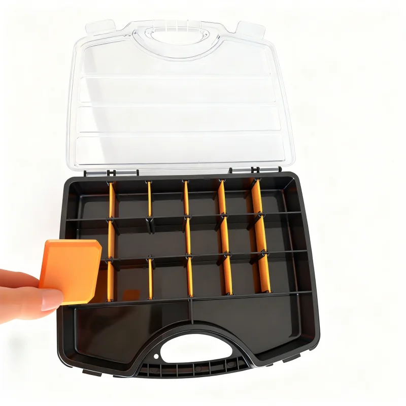 5-20 Fächer Schraubenbox-Organizer, transparente Kunststoff-Aufbewahrungsbox mit verstellbaren Fächern für Schmuck, Knöpfe, Hardware und Werkzeug – Detail 12