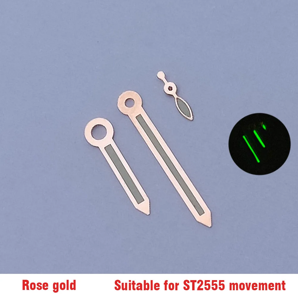 Watch ST2557/ST2555/6497 hands green luminous, suitable for ST2557/ST2555/6497 movement pointer accessories