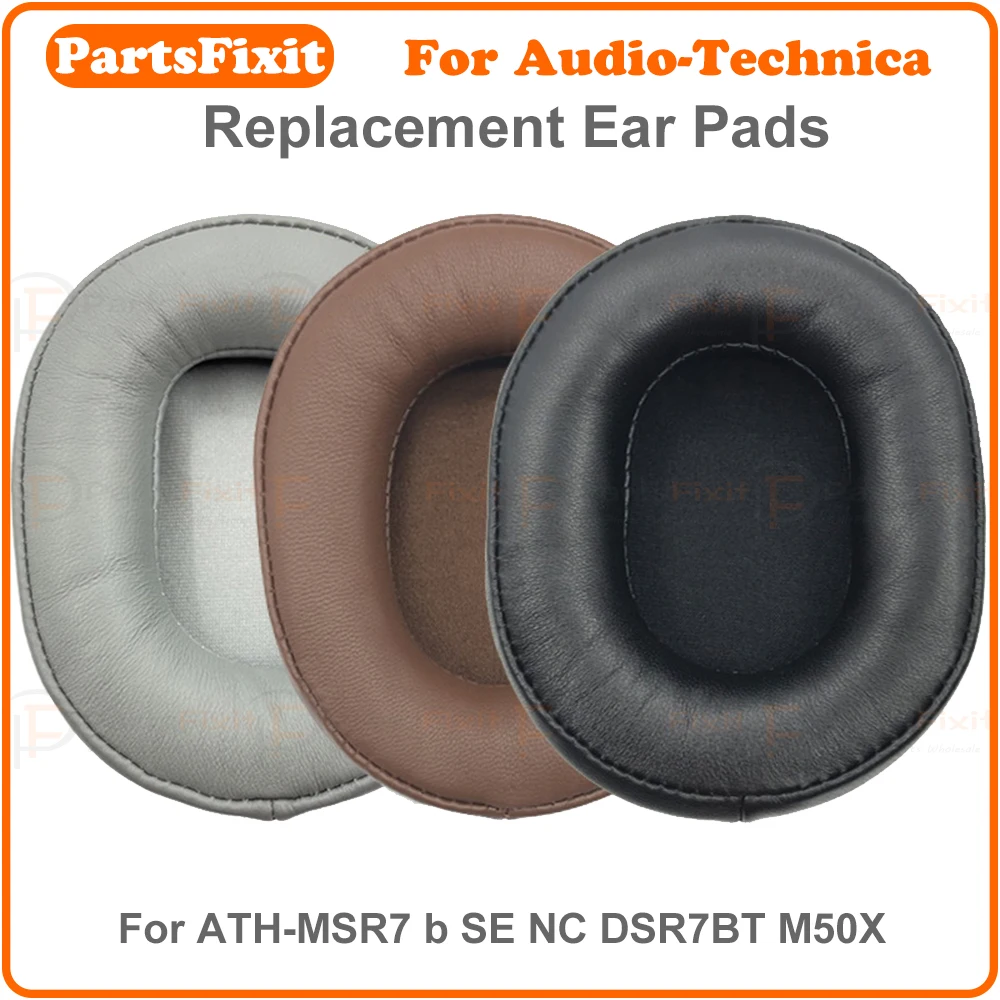 Almohadillas de repuesto de piel de cordero para Audio-Technica ATH-MSR7/MSR7b/MSR7SE/MSR7NC/DSR7BT/M50X, almohadillas Premium para auriculares