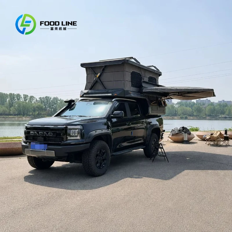 Customized Smart Truck Camper Shell With LED Lighting And USB Ports For Night Camping Bulk Price Discount Applied