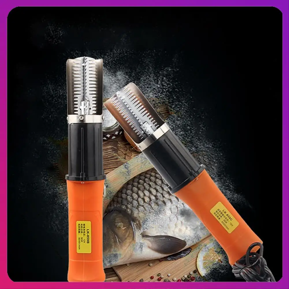 

ABKL-Electric Fish Scaler Fishing Scalers Clean Fish Remover Cleaner Descaler Scraper Seafood Tools US Plug