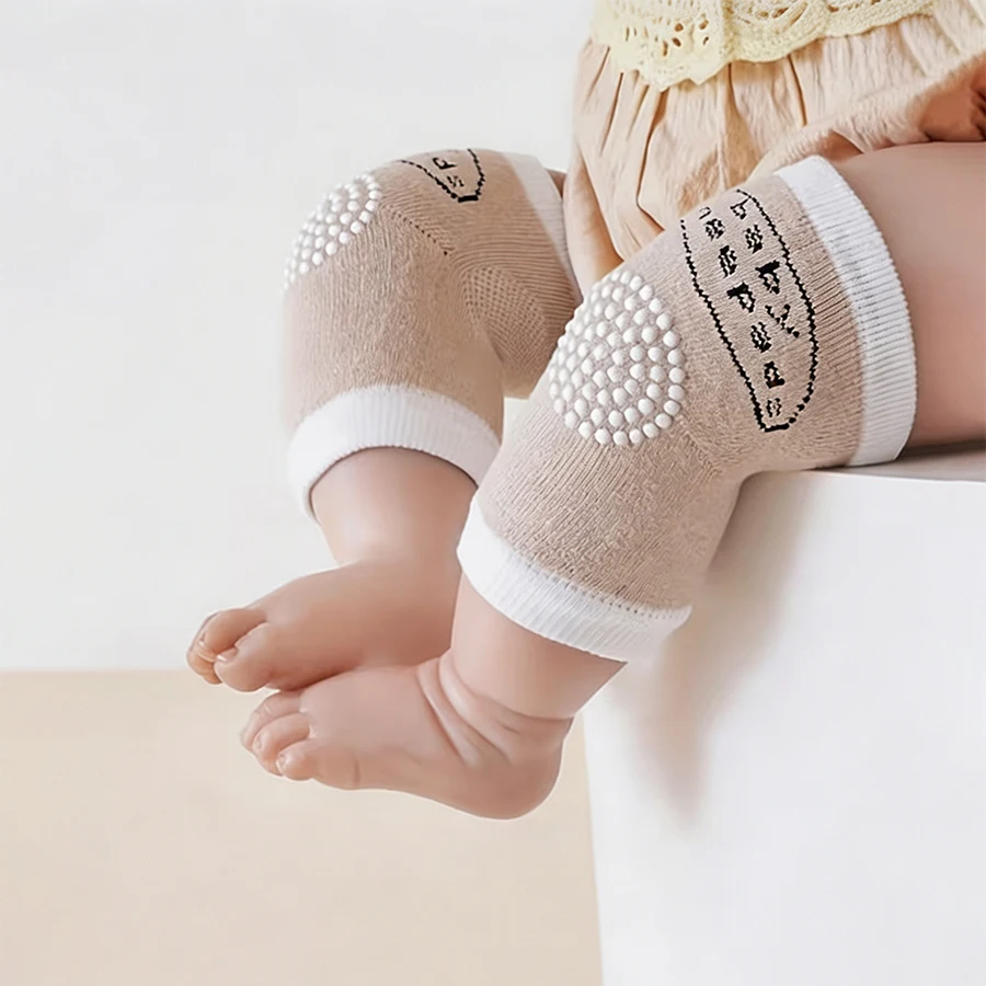 2-teiliges Set: Baby-Kopfschutzkappe + Baby-Knieschoner, in verschiedenen Farben erhältlich, Baby-Lauflern-Kopfschutz-Kombi-Set, Cartoon-Druck, verstellbares, sturz- und stoßfestes, weiches Kopfschutzpolster für Kleink – Detail 6