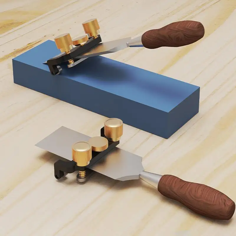 1Pc Precision Manual Sharpening Guide Aluminum Chisel Plane Iron Honing Tool for Woodworking Home Hardware