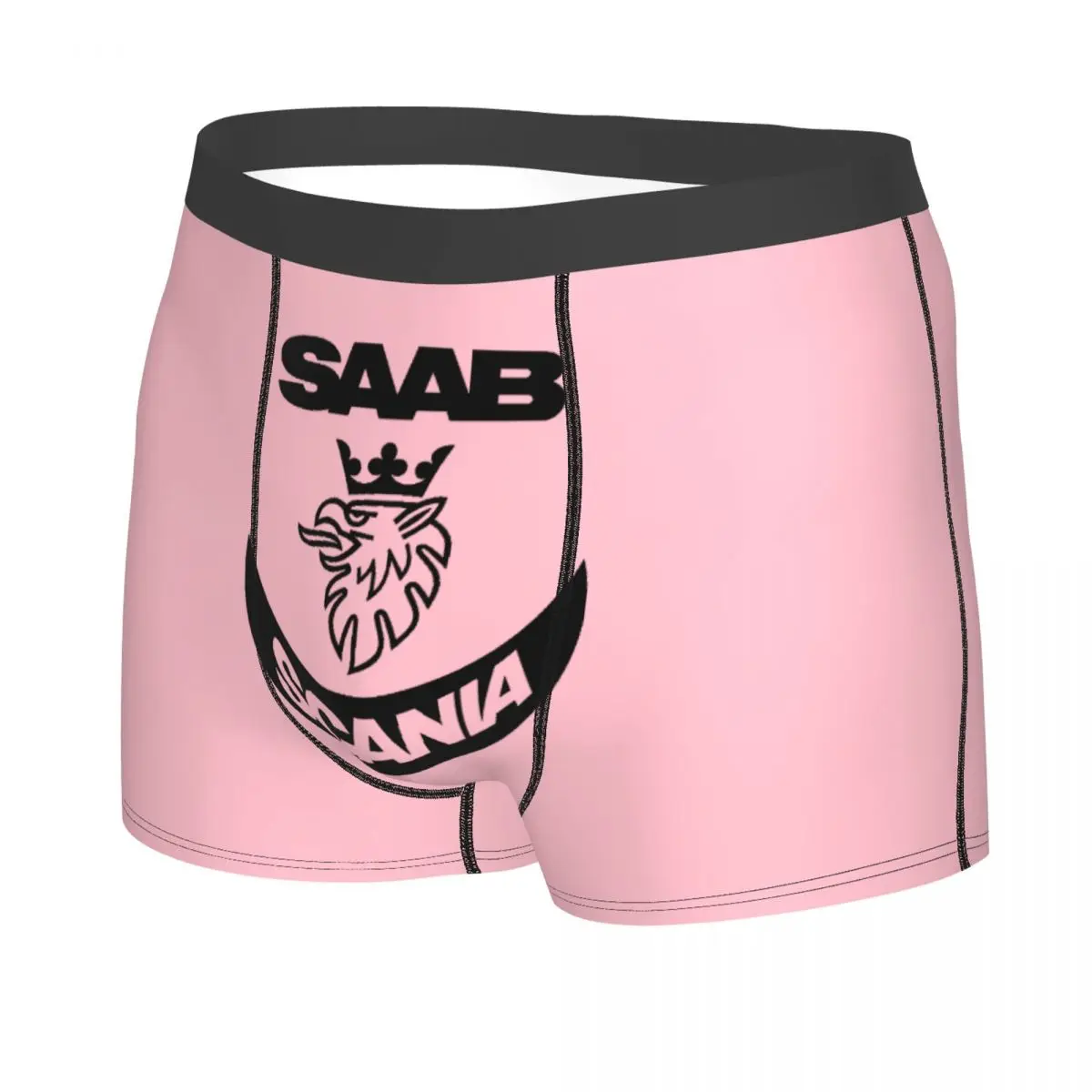 Custom Sweden Saabs Scanias Automobile Car Boxers Shorts Men's Briefs Underwear Cool Underpants