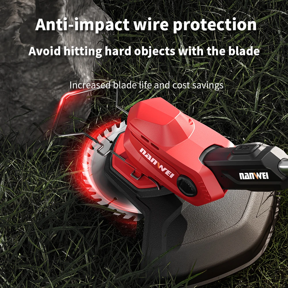 9 Inch Lithium Cordless Brushless Electric Grass Mower Garden Tools Cutting Machine Handhold Lawn Trimmer