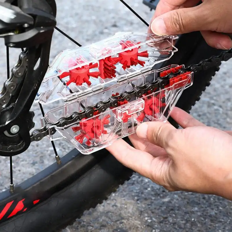 Herramienta de limpieza de cadena de ciclo, herramienta de limpieza de mantenimiento, depurador de cadena portátil, limpiador de engranajes para montaña C