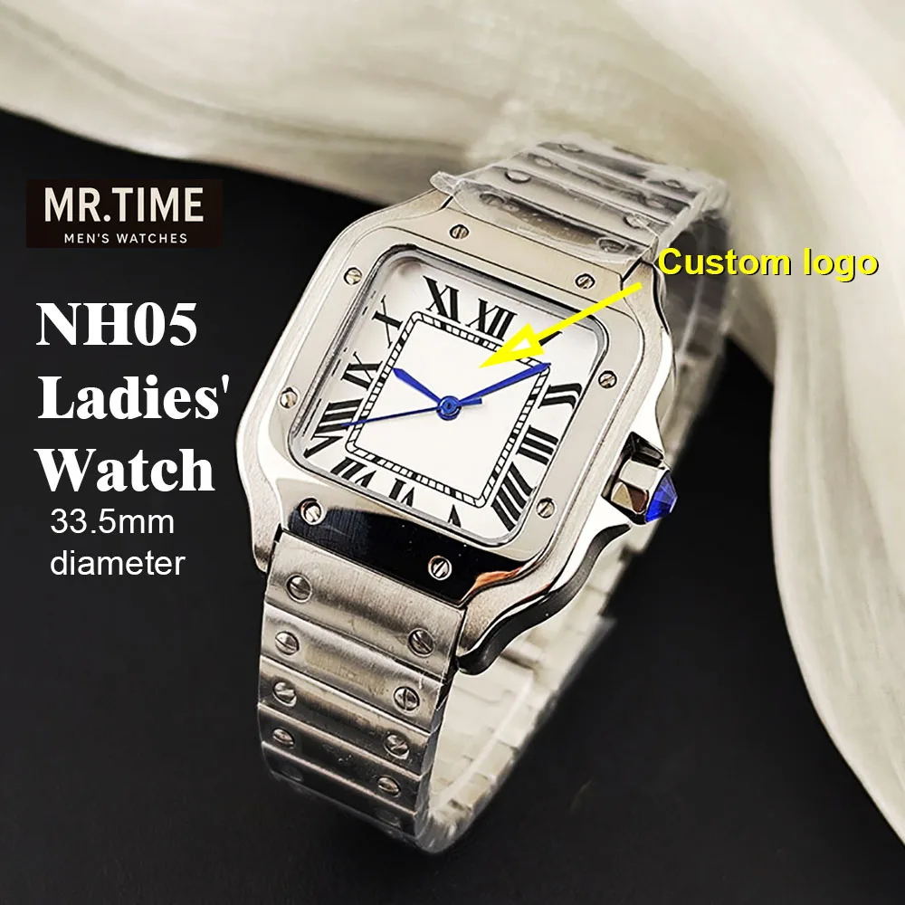 Fashion NH05 Ladies watch Automatic Watch NH05 Movement 33.5mm Stainless Steel Waterproof Ladies Wristwatch Custom Logo