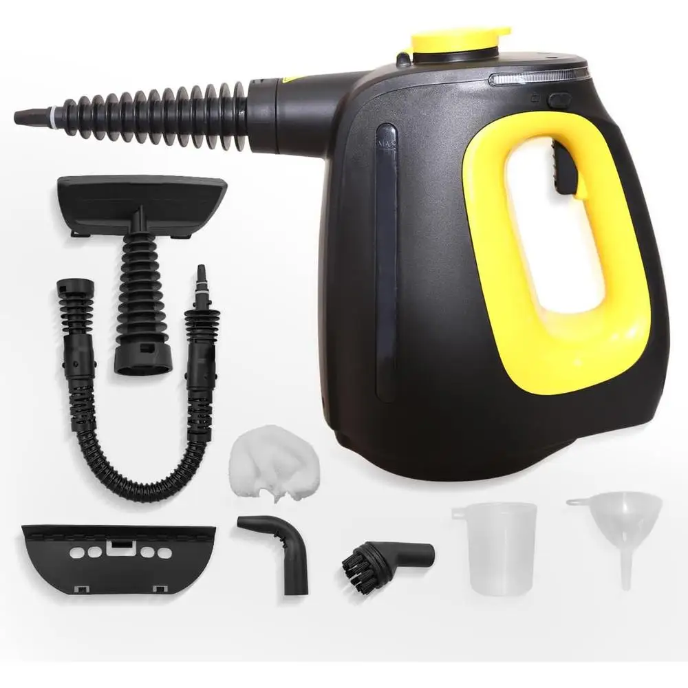 Handheld Steam Cleaner 1350W Portable Steam Gun 530ml Quick Heat 110℃ High Pressure Steam Multi-Surface Cleaning Tool 10-Piece