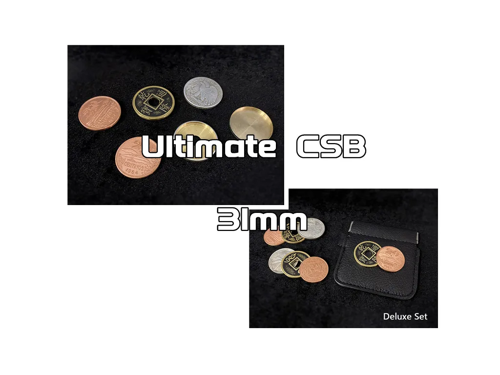 Ultimate CSB (31mm) trucos de Magia, moneda de tamaño medio dólar, apariencia de Magia, mago, primer plano, ilusiones, accesorios de truco, mentalismo