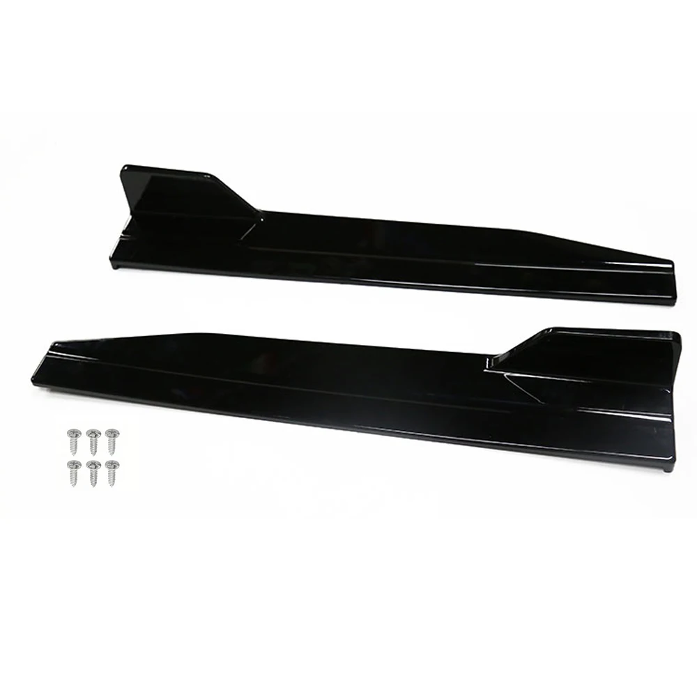 56 cm Auto-Seitenschweller-Verlängerung Rocker Splitter Diffusor Winglet Wings Universal 22,04 Zoll Stoßstangenlippenschutz mit Schrauben – Detail 2