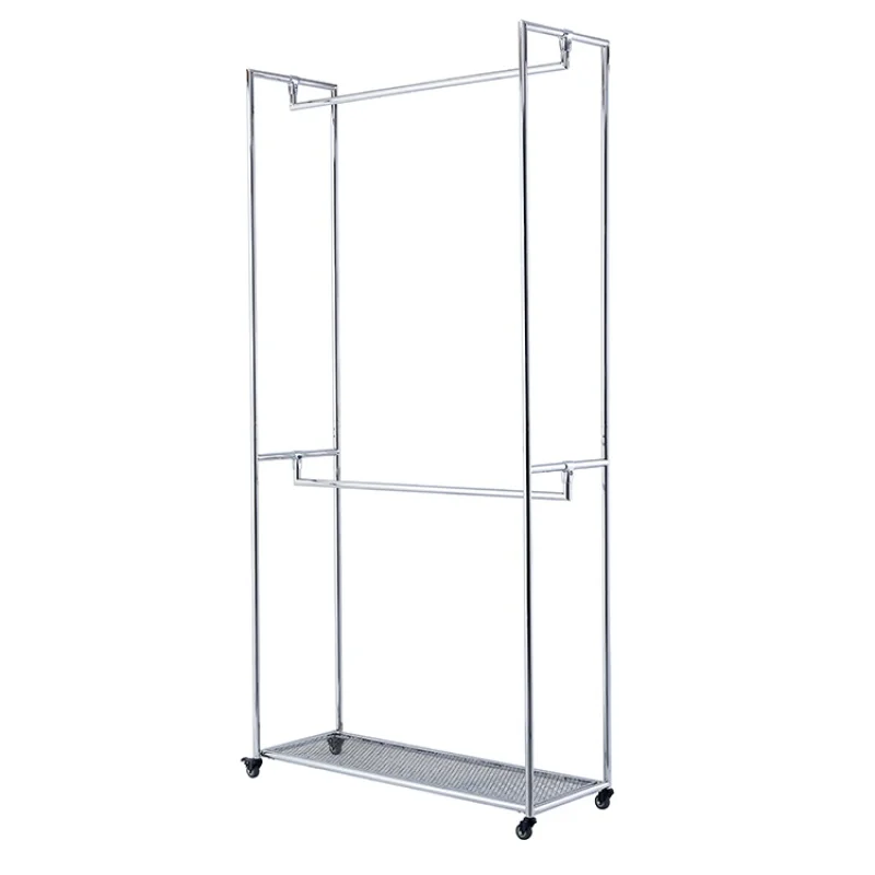 Custom, Beste Prijs Aangepaste Dame Kleding Winkel Kleding Display Rack Met Wielen