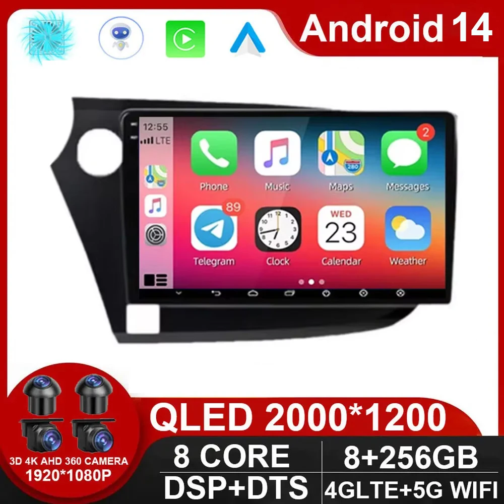 

Автомагнитола 9 дюймов, Android 14, для HONDA vision 2009-2014, навигация GPS, Carplay, мультимедийный плеер, автостерео, 2din, DVD, камера 360