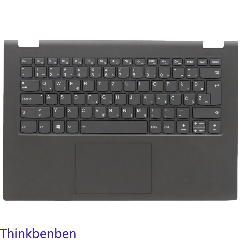 

SI Slovenian Backlit Keyboard Black PL Upper Case Palmrest Shell Cover For Lenovo Ideapad Flex C340 14 API IWL IML 5CB0S17374