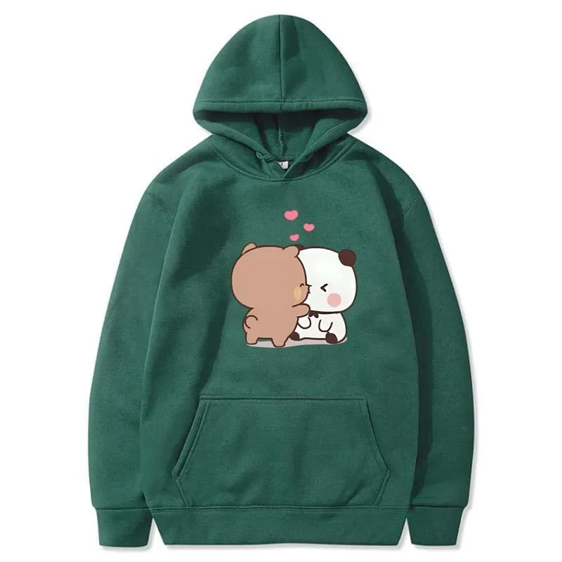 Men Hoodie Y2k Bubu And Dudu Drink Bubble Tea Print Women Hoodie Kawaii Female Sweatshirt Harajuku Loose Long Sleeve Clothes