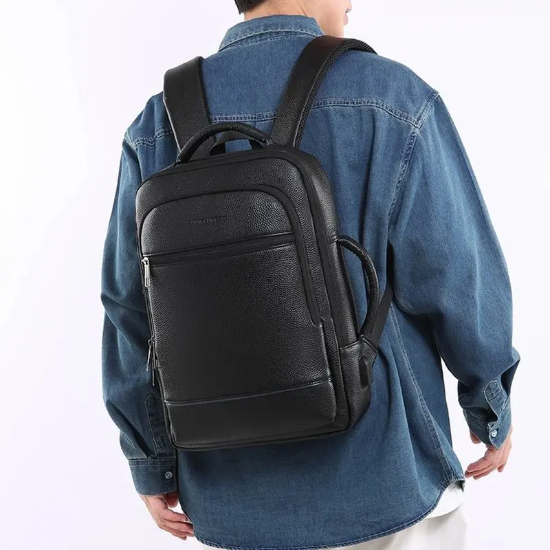 Men's Large Capacity Computer Backpack for Commuting Traveling Simple Versatile Daily Outdoor Double Shoulder Bag 2027 new