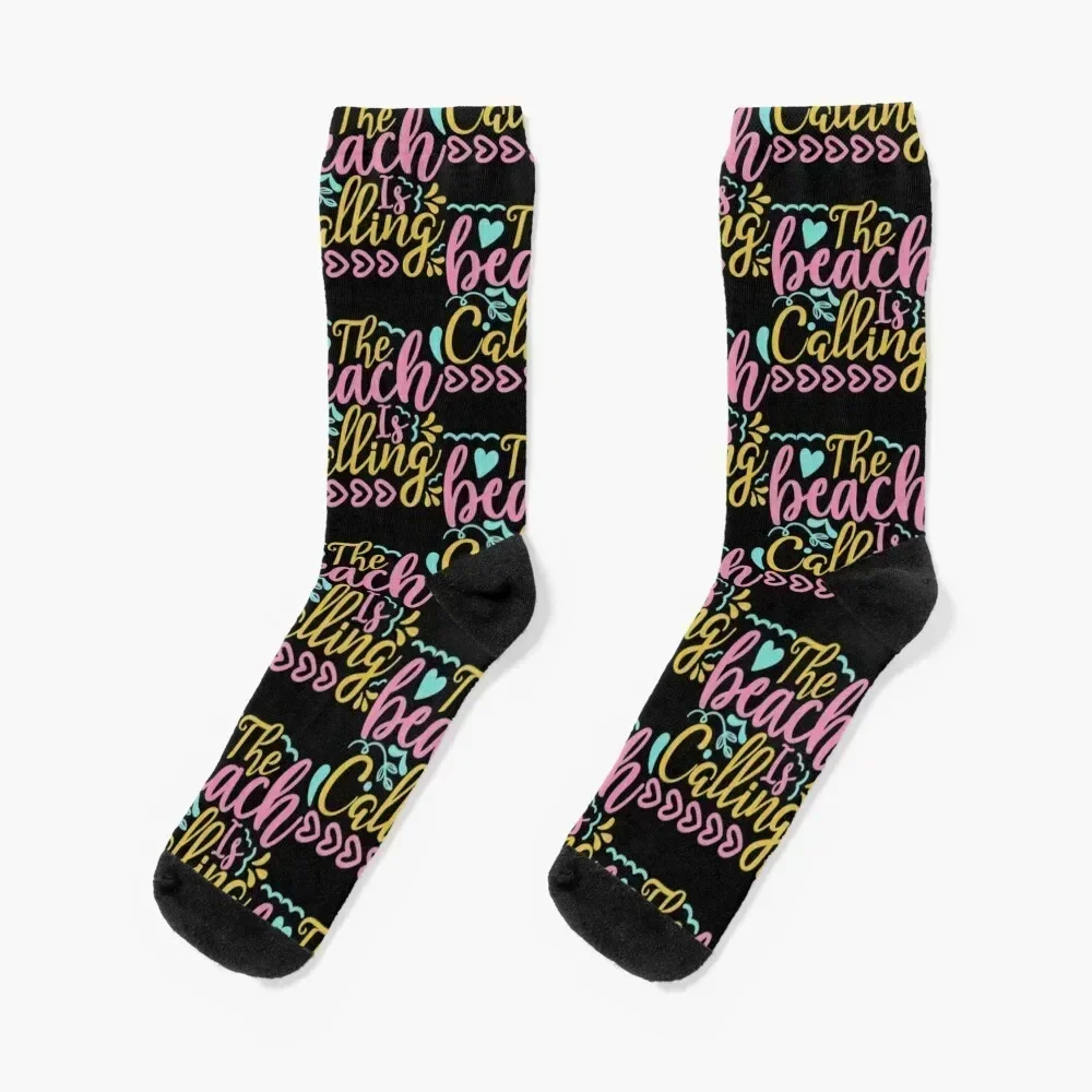 

The Beach Is Calling Socks Run Hiking boots Novelties Socks For Man Women's