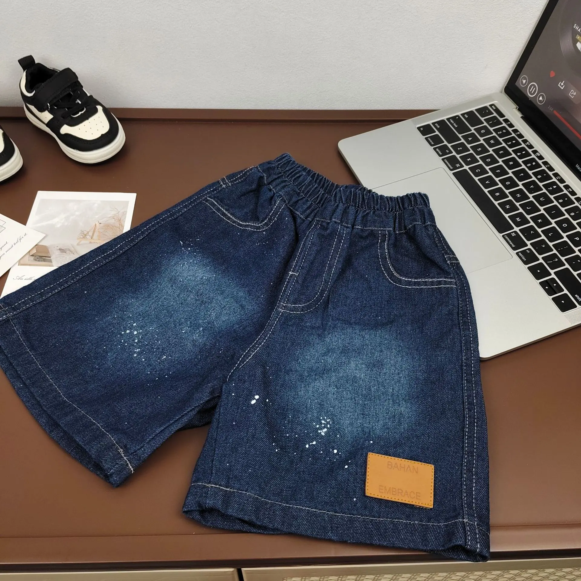 Boys Denim Shorts Summer Casual Five Point Pants Korean Style Versatile Cargo Pants For Daily Wear short pants for boys 2-10Year