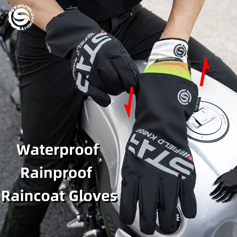 SFK Waterproof Motorcycle Raincoat Gloves Rainproof Cover Gloves 2026 New Summer Winter Men Women's Riding Non-slip Equipment