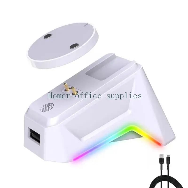 K43B Modern Mouse Charging Dock Intelligent Protections Feature Cool Illuminatiing