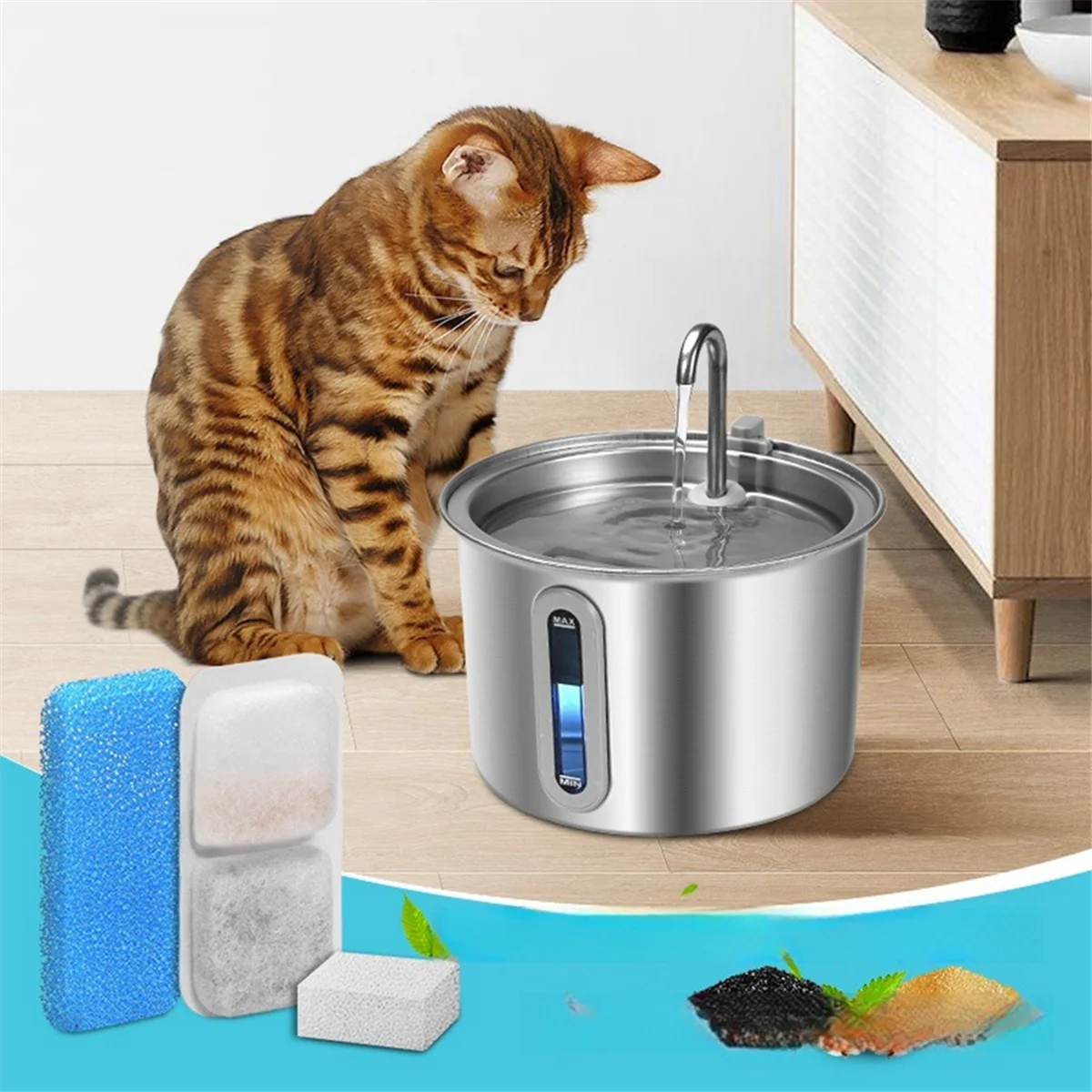AA38M Cat Water Fountain Filters for Oneisall Automatic Pet Water Fountain Replacement Filters and Sponges 8 Set