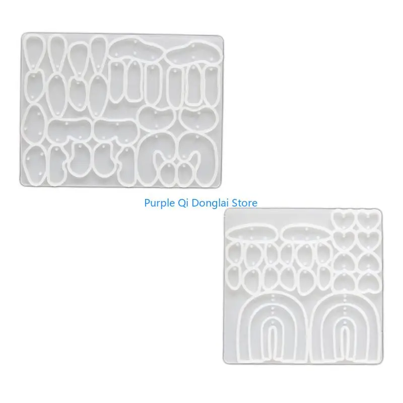 L21E Irregular Themed Earring Mold Earrings Pendant Mold for Craft Enthusiasts