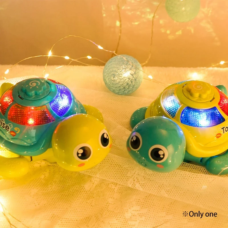 Tortue pondeuse René en mouvement, jouet musical, joli puzzle électrique pour bébé, guide d'apprentissage