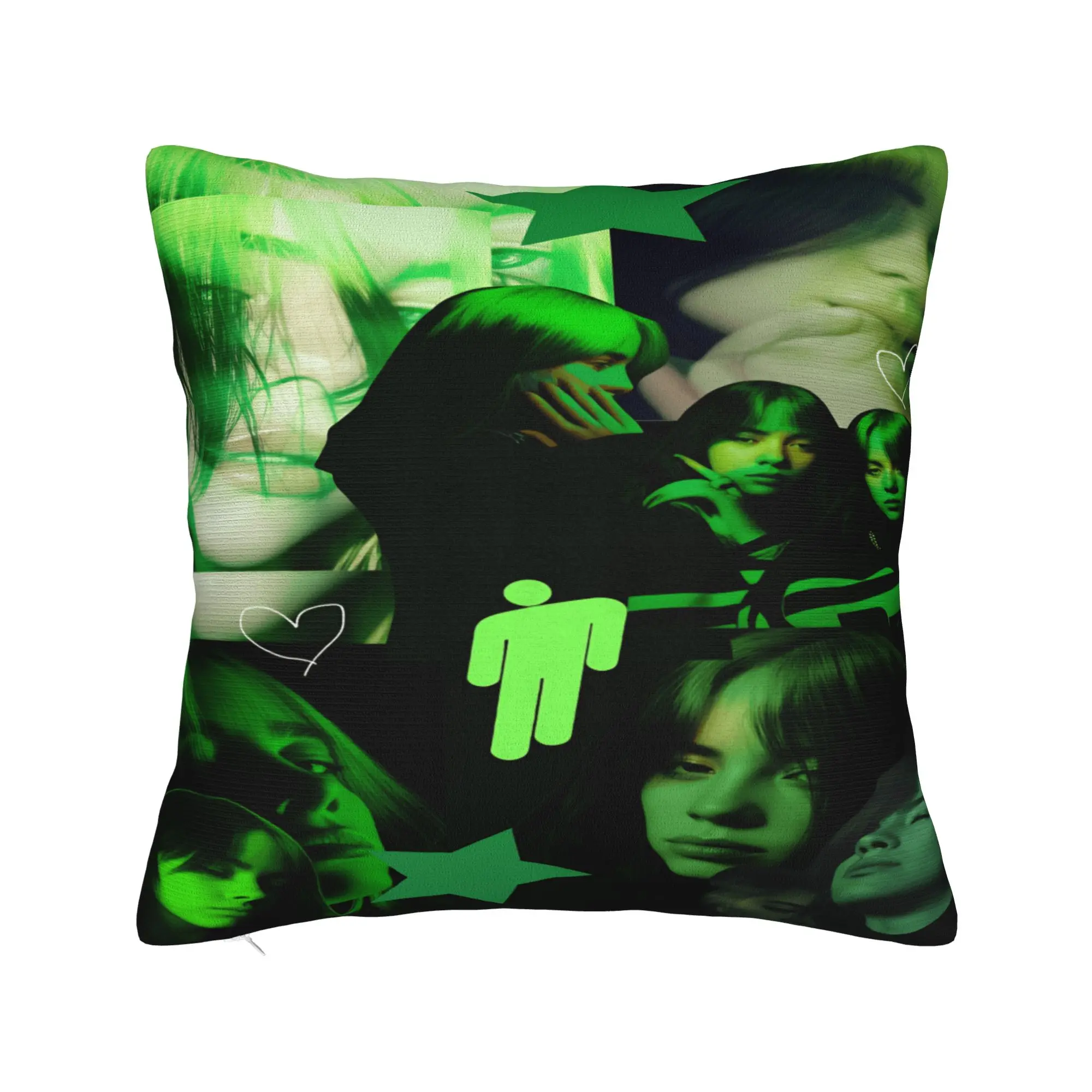 Pillow Cover HIT ME HARD AND SOFT B-Billie E-Eilish  Retro Trendy Pillow Case For Wedding Party Home Decor Pillowcases