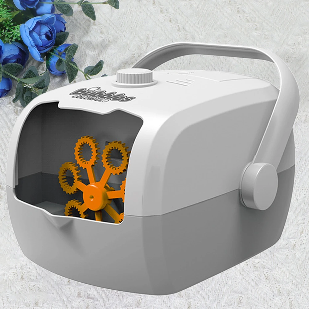 Portable Automatic Bubble Machine For Kids Wedding Party Blowing Continuous Bubbles Gift Romantic Atmosphere Easy Grey