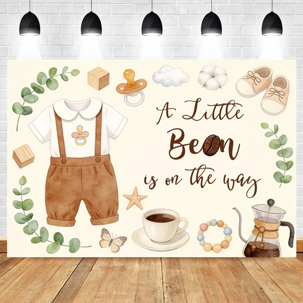 Coffee Theme Birthday Party Decorations Backdrops Gender Reveal Newborn Party Baby Shower Banner Background Photo Booth Props