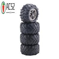 AC52-4Pcs 80Mm Wheel Tire Tyre For Xinlehong Q901 Q902 Q903 9130 9136 9137 9138 Hosim 1/16 RC Car Upgrade Parts,1