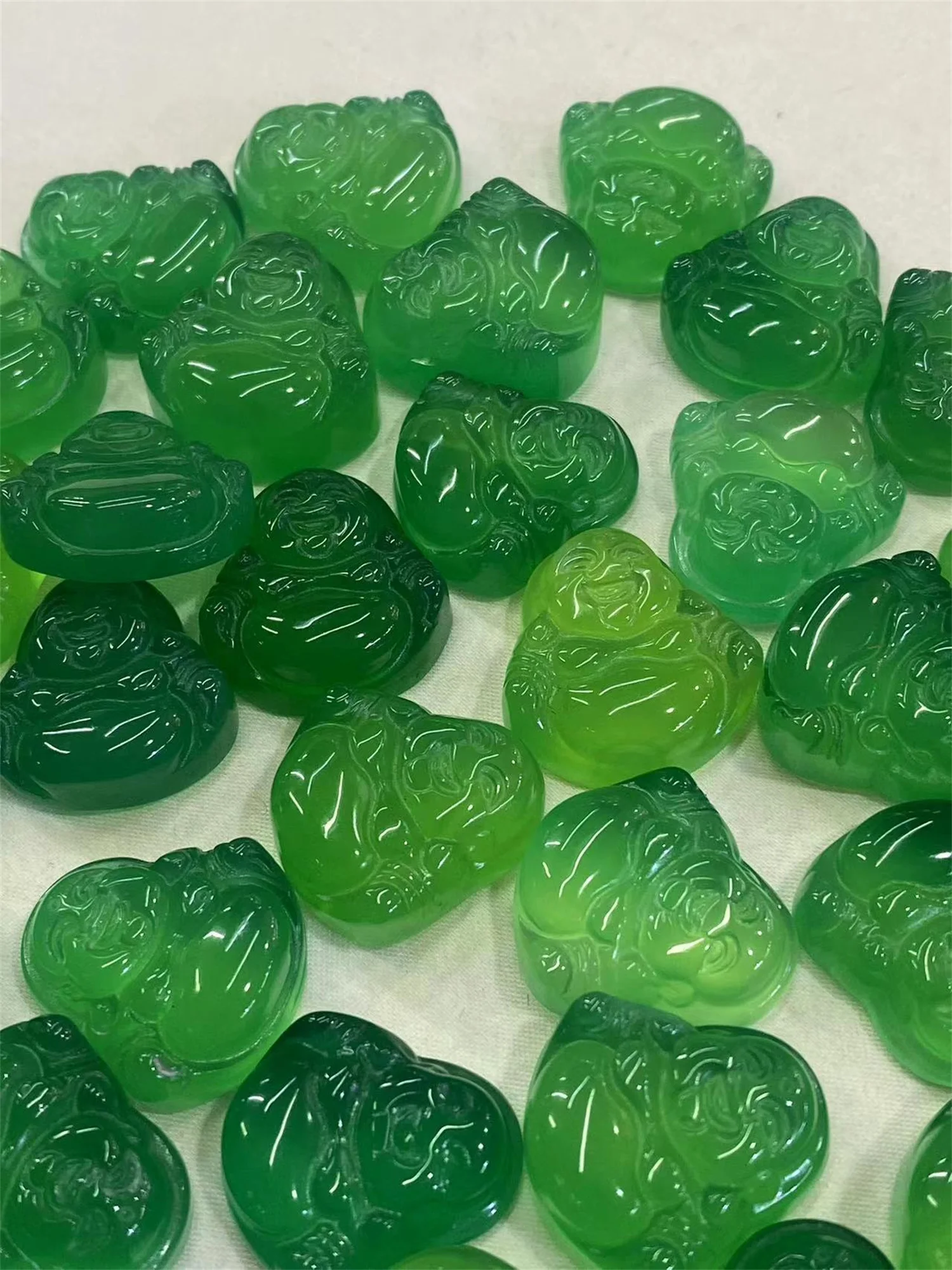 

10pcs/lot Natural Agate Buddha Pendant Wholesale green Exquisite workmanship Good meaning Ethnic style Accessories Ornaments