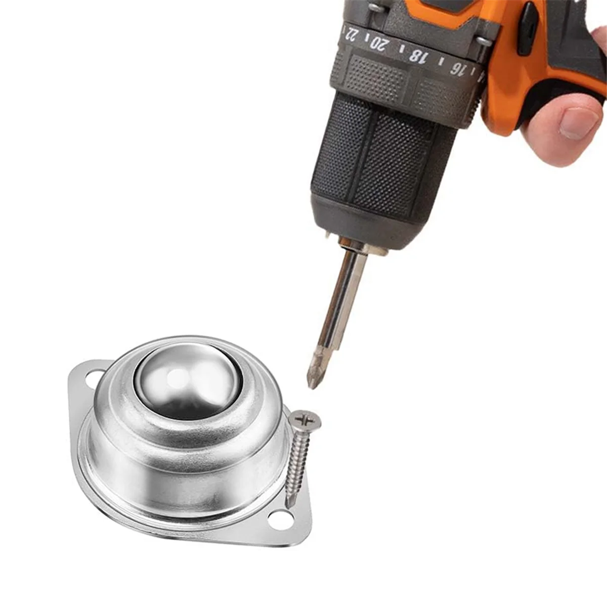 A240P 40PCS 1In Roller Ball Transfer Bearing,Carbon Steel Round Ball Transfer Unit,360º Rotation Universal Ball Casters 400Lbs