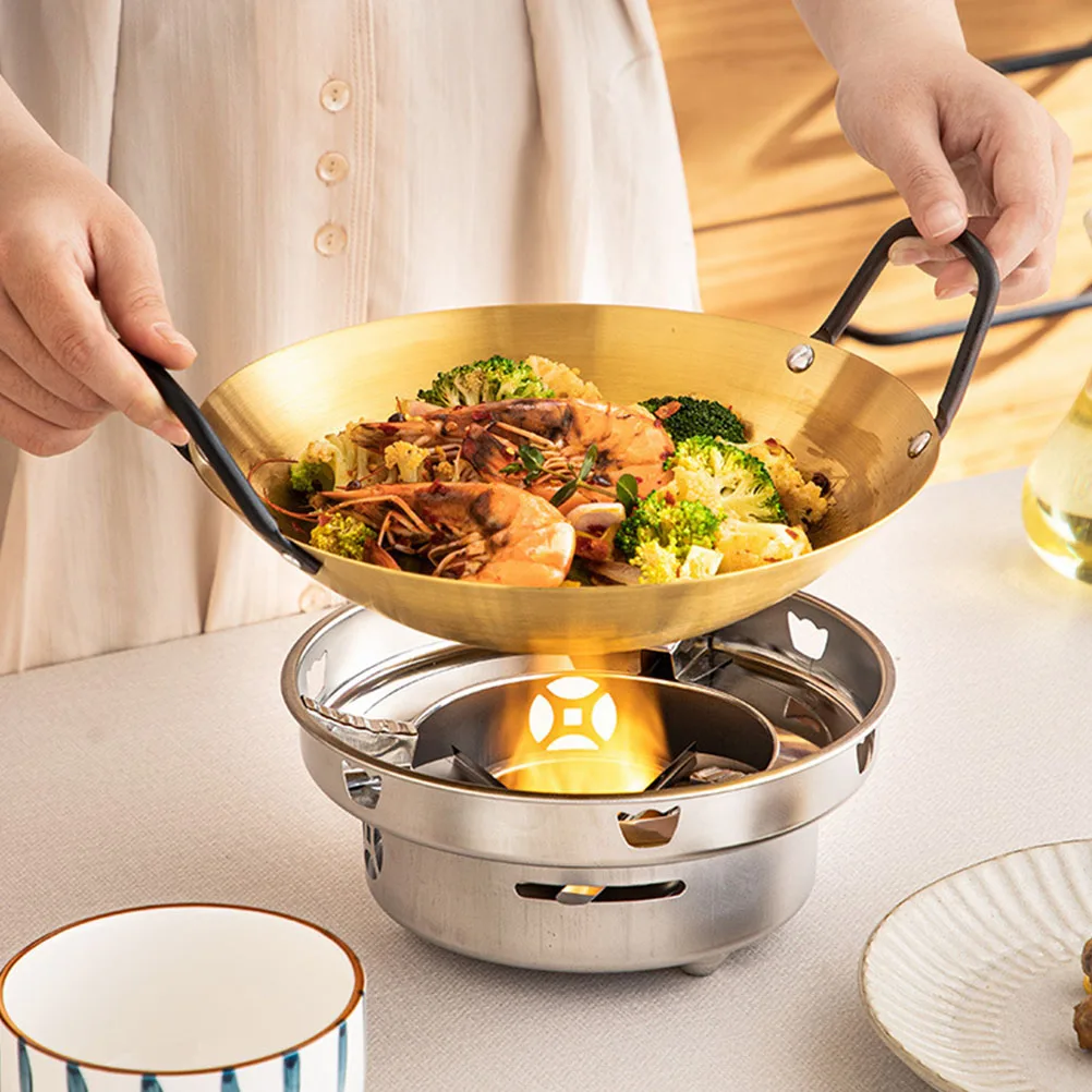 

Thickened Stainless Steel Pot Anti Scalding Non Slip Frying Pan Kitchen Cooking Utensil Dry Binaural Griddle Pans