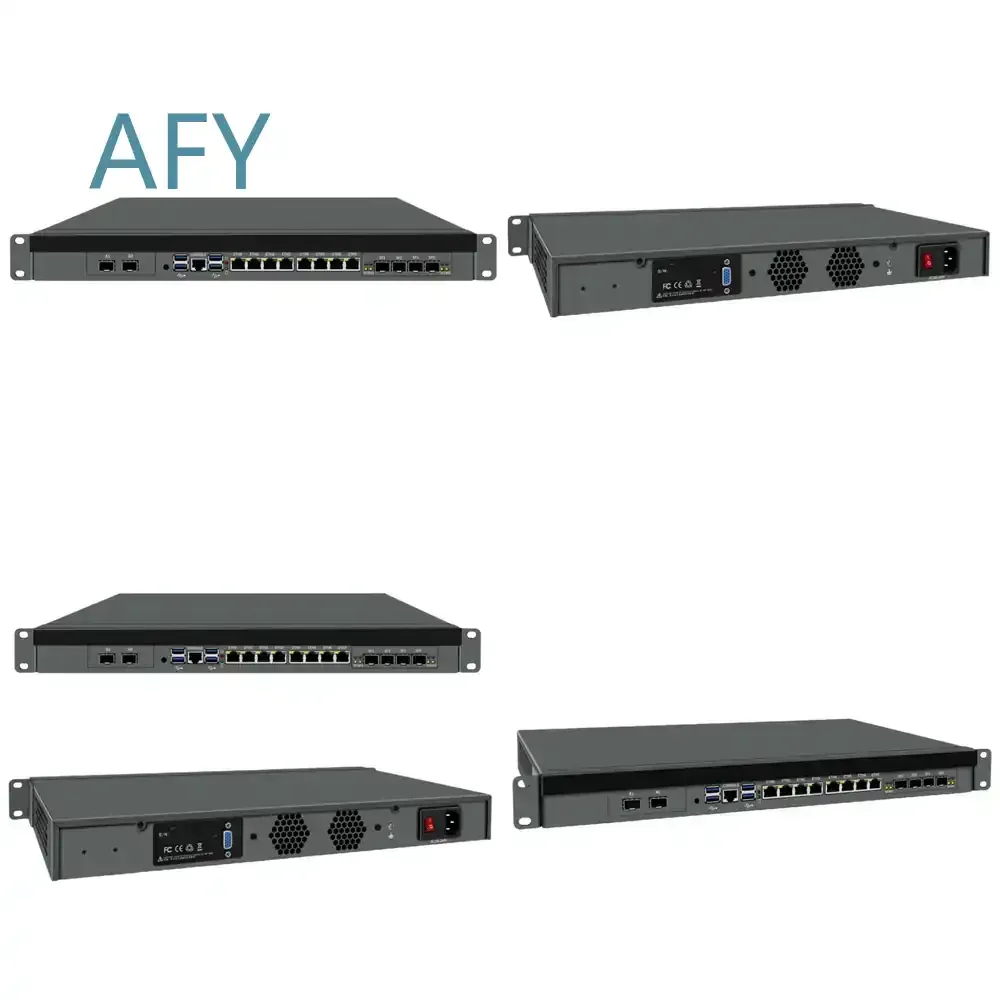 for CAIXUNIPC 1U Rack Mounted Industrial Desktop Computer for Server Firewall PC with 8x 2.5G LAN 6x SFP 10G Intel C612 Xeon