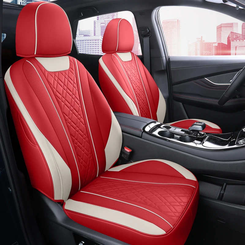 Front and Rear Full Set Artificial Leather Car Seat Cover Specific Customize for Dongfeng Fengxing Forthing  T5 EVO