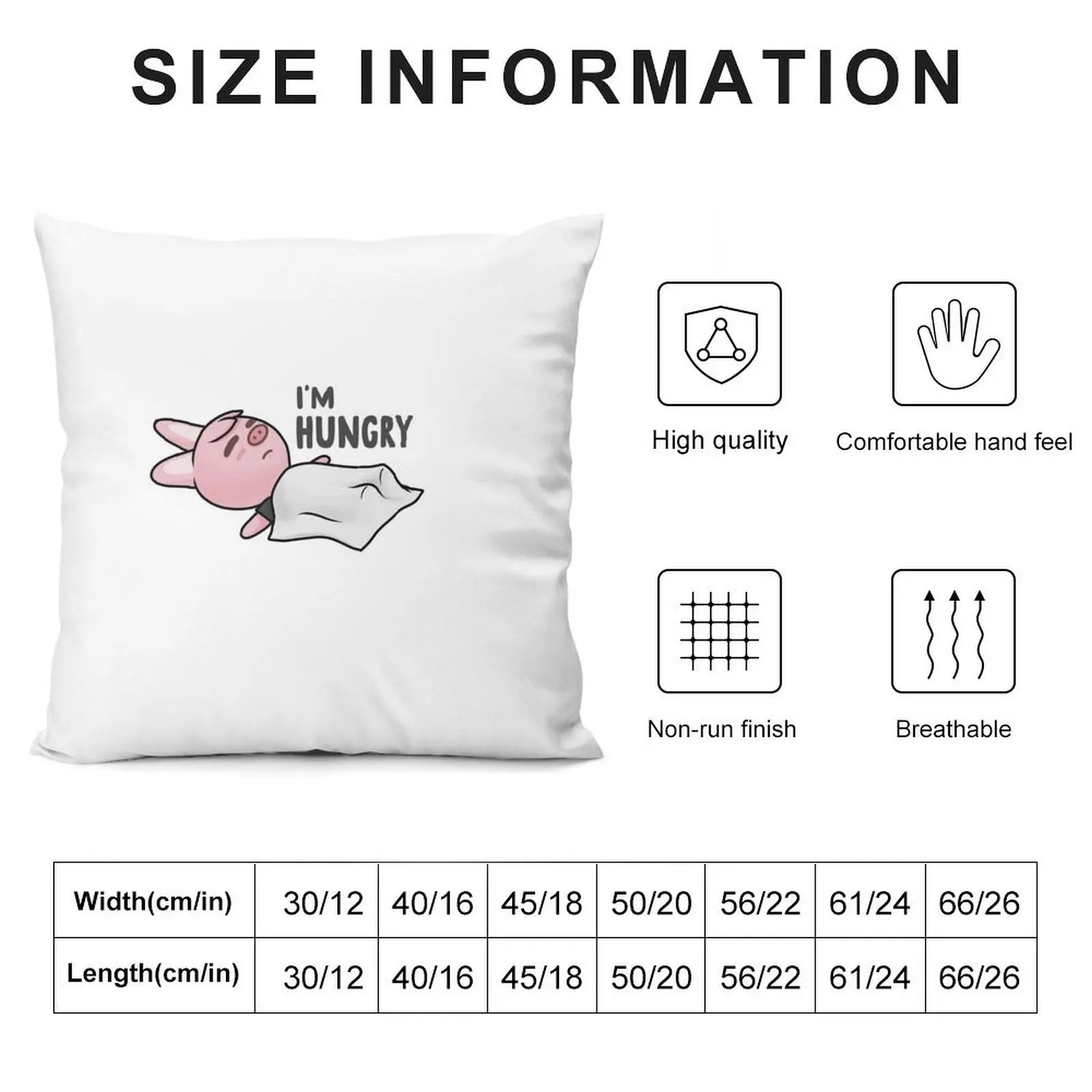 Dwaekki I’m Hungry Throw Pillow Custom Cushion Photo Christmas Pillows christmas cushions covers Cushion Child pillow