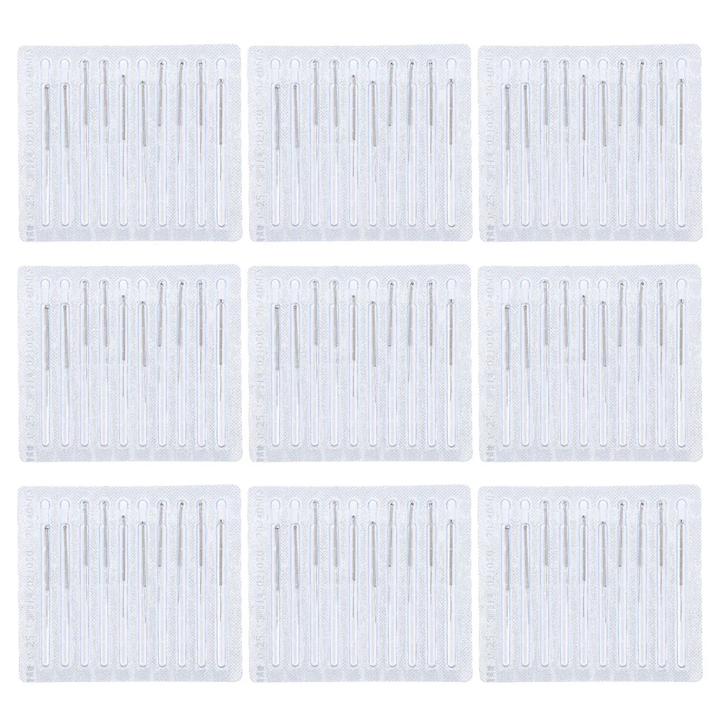 100 Pcs Face Beauty Stainless Steel Massage Metal Supplies Ring Handle