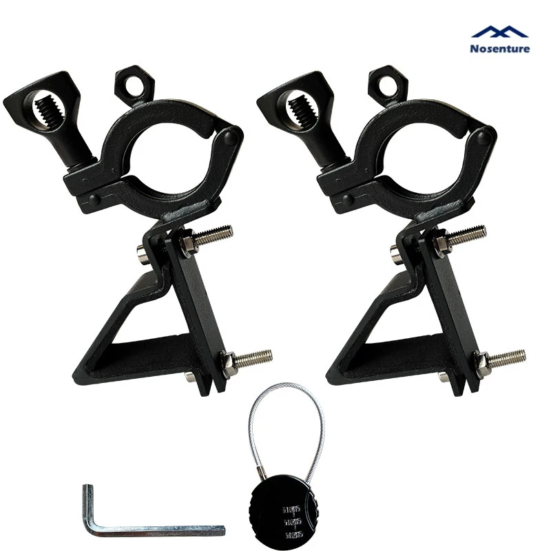 2PCS Shovel Mount for Roof Rack, Metal Rubber Clamp Mounting Kit, Shovel Holder Clamp Wall Mount Kit Car Accessories Roof Rack