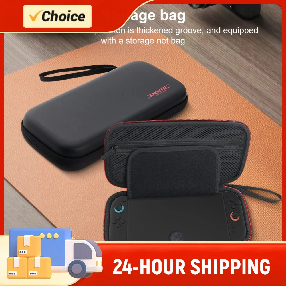EVA Carrying Case W/ Mesh Pockets Protective Travel Bag with 8-Bit Game Cartridge Storage Box Carrying Bag for for Switch 2 NS2