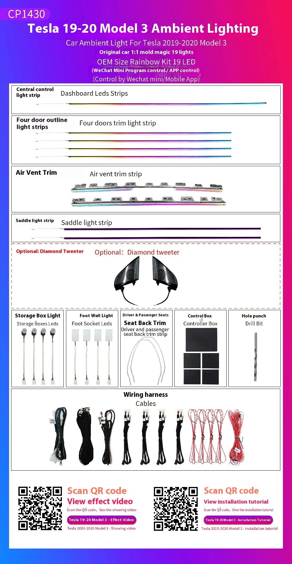 Kit de luces LED de arcoíris O - Speaker Kit reseña y precio