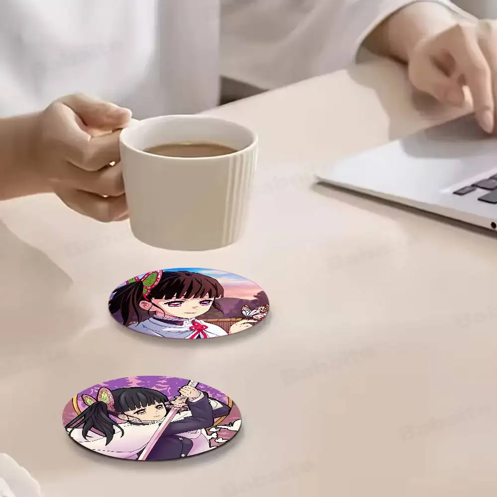 Cartoon Character Tsuyuri Kanao Wooden Coaster Coffee Teacup Decoration Coffee Shop Beverage Shop Restaurant Cafe Decoration