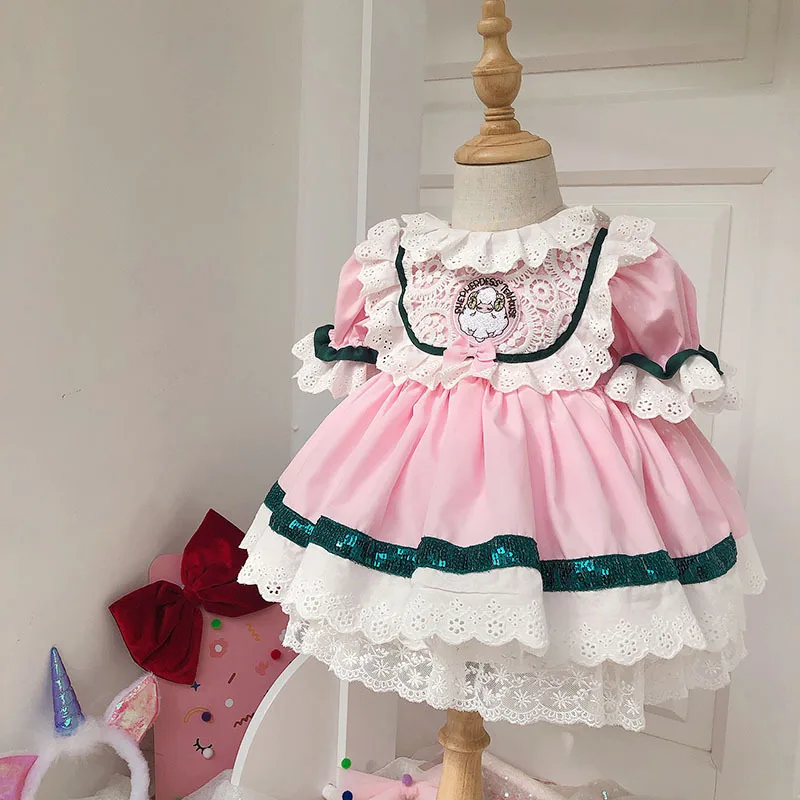 

Spanish Princess Dresses Baby Girl Lolita Dress Kids Baby Clothes Cartoon Cute Ball Gown Frocks Birthday Party Vestidos Costumes