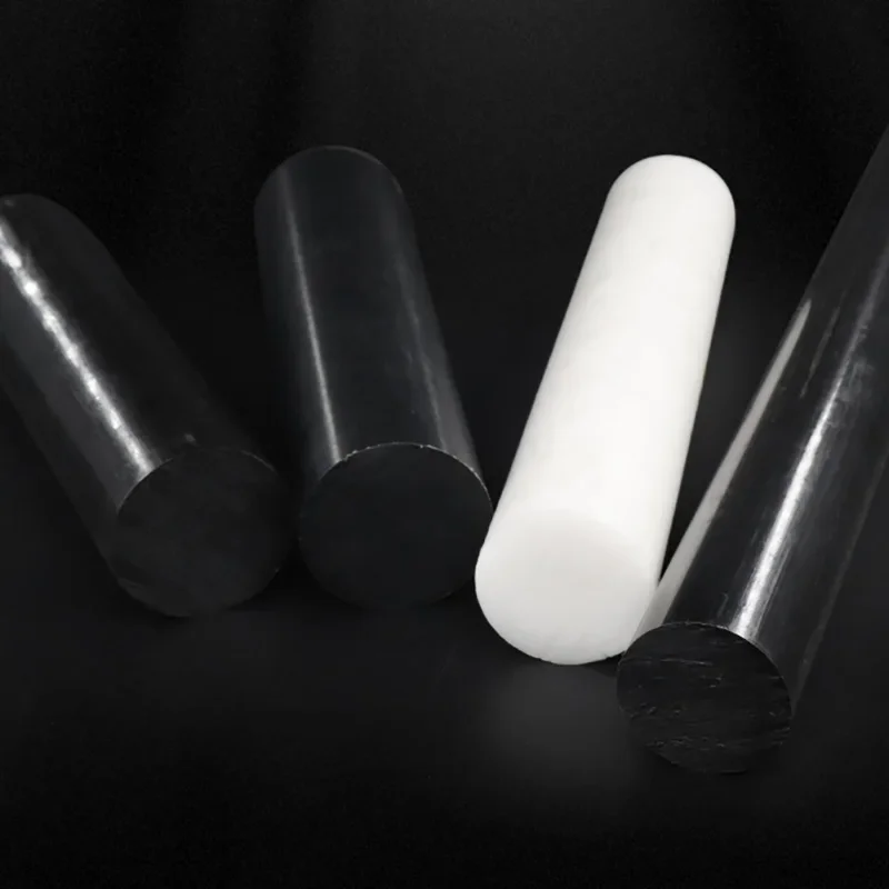 1Pcs 500mm Acetal Delrin POM Rod Black White Nylon Plastic Round Bar Shaft Engineering Plastic Solid Rod Stock CNC Machining