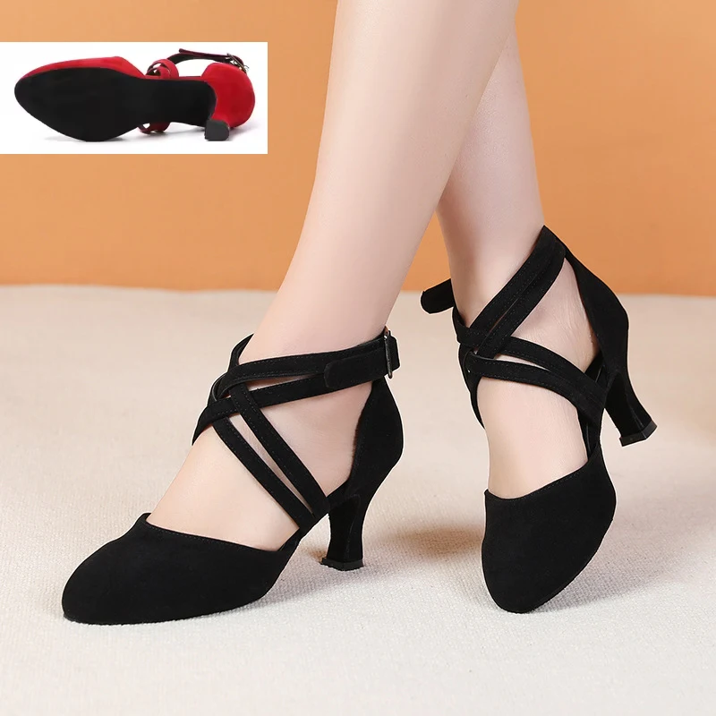 New Ballroom Latin Dance Shoes for Women/Girls Latin Dance Shoes Women/Ladies Professional Tango Rumba Salsa Suede Sole