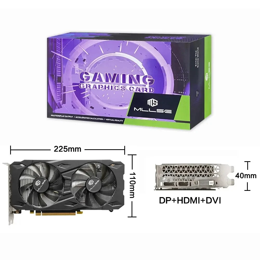 Tarjeta gráfica barata MLLSE GeForce GTX 1660 Super 6GB GDDR6 192 Bit PCI-E 3,0 12nm GPU 1660 super placa de video para juegos