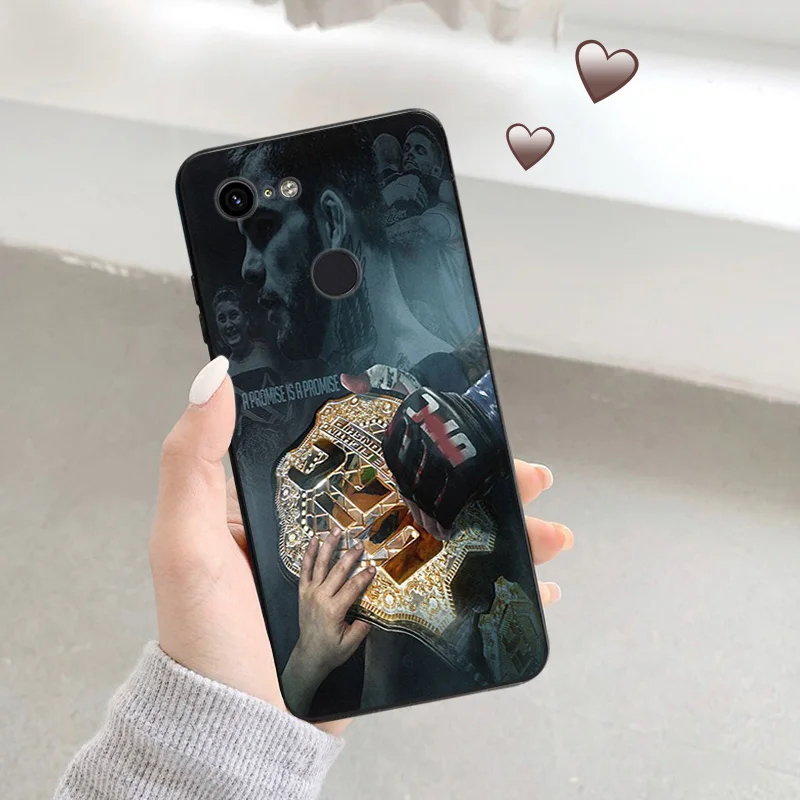 Matte Phone Case for Pixel 8 8a 7 7a 6 6a Moto Edge 20 30 40 Pro OneFusion G200 KHabib Nurmagomedov Soft Black Cover