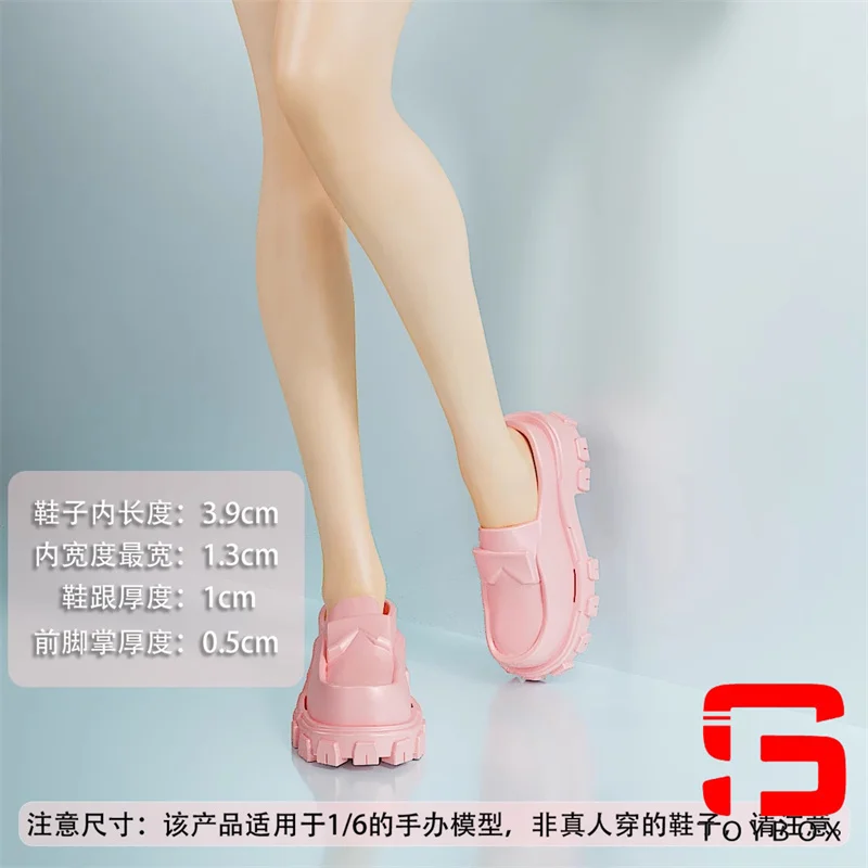 Sapatos ocos multicoloridos de soldado feminino em escala 1/6, modelo adequado para bonecos de corpo de figura de ação de 12 ''