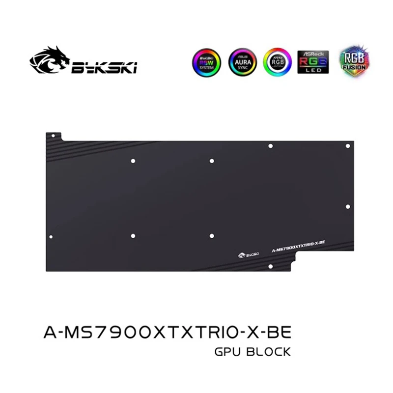 Imagem -06 - Bykski-uso de Bloco de Água para Msi Amd Radeon rx 7900 Xtx Gaming Trio Classic Gpu Card Copper Cooler Rgb Radiator A-ms7900xtxtrio-x