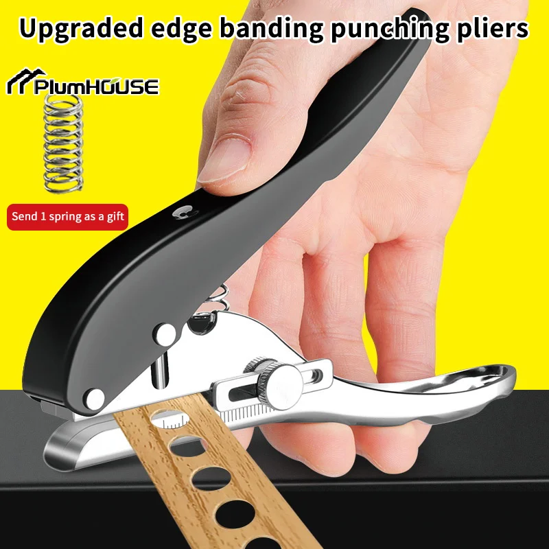 Manual Punch Edge Banding Pliers 8/10mm Hole Card Punching Tool For Plastic Sheet Paper PVC ABS Opener Nail Hole Masking Plier