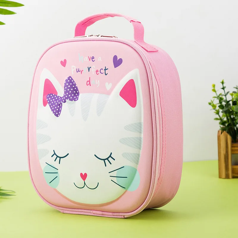 Children Cartoon Lunch Bag Portable Insulated Thermal Lunch Box Picnic Tote Food Fresh Cooler Bag Girls Boy Preservation Handbag